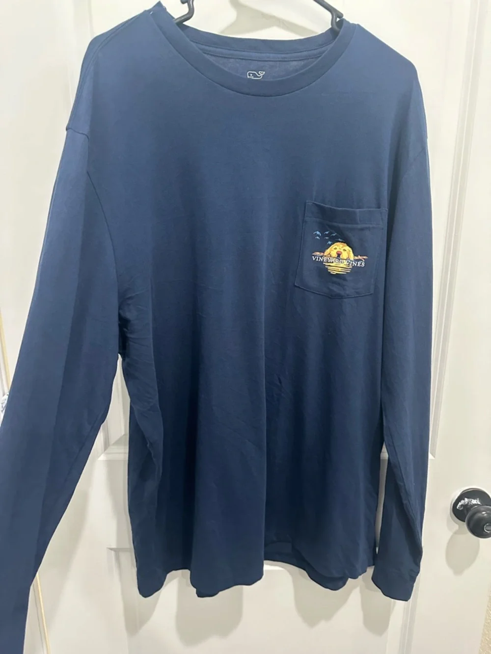 Vineyard Vines Graphic Tee - Navy with Yellow Dog SZ XL